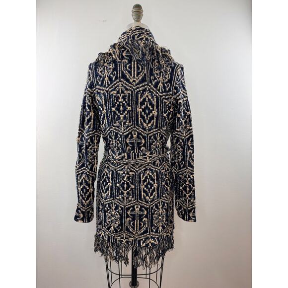 Ralph Lauren Blue and Beige Patterned Cardigan - Picture 7 of 9